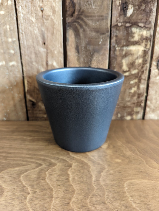 Ceramic 'Napoli' 12cm Pot in Charcoal