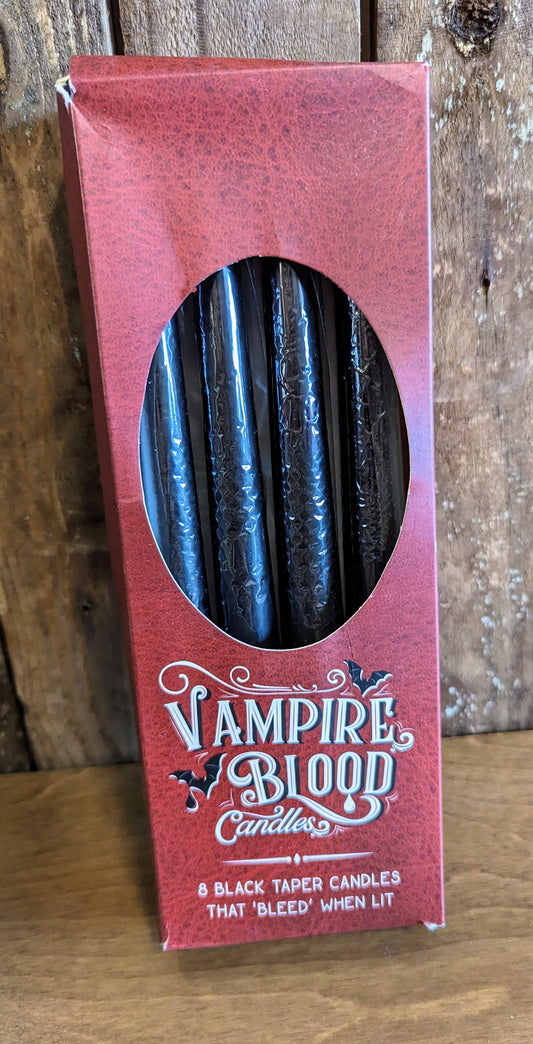 8 Vampire Blood Tapered Candles