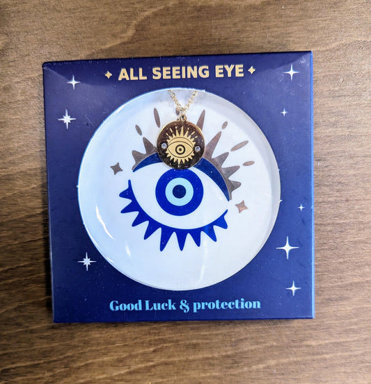 All Seeing Eye Necklace and Trinket Dish