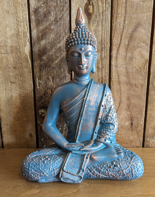 Blue Seated Buddha 26cm