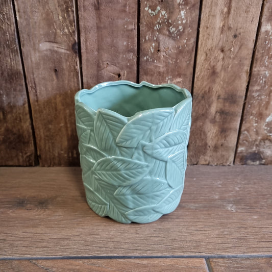 Ceramic Leaf 13cm Pot