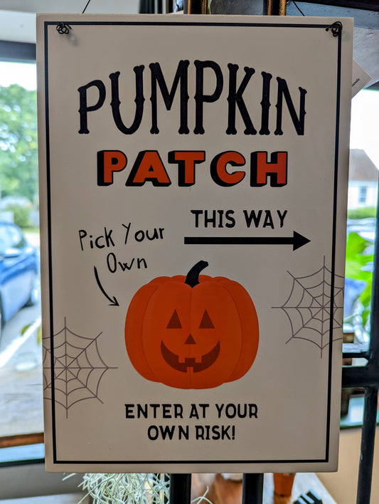 'Pumpkin Patch' Sign