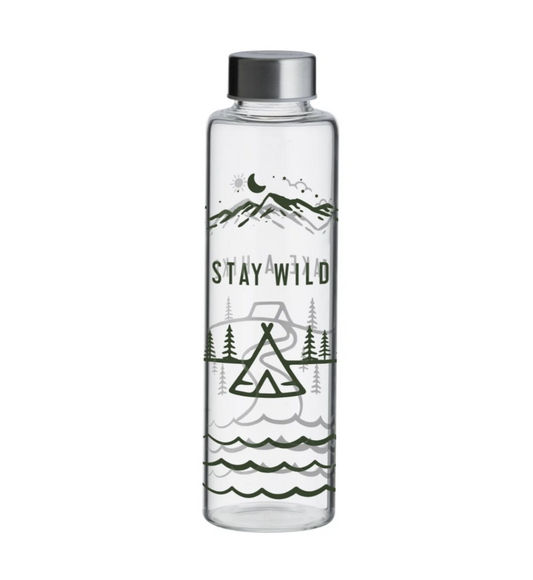 Typhoon Pure Glass Bottle ‘Stay Wild' 600ml